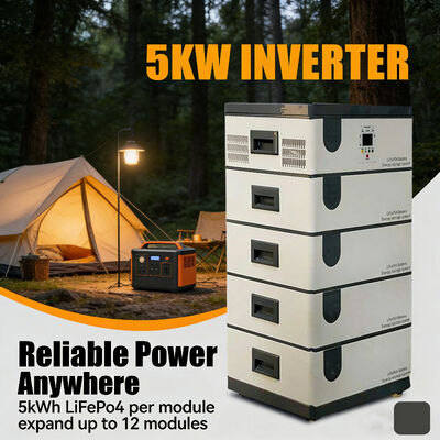 51.2V 15 KWH SPS002 Split Stackable LiFePO4 5KW Solar Inverter untuk penggunaan rumah cadangan off-grid