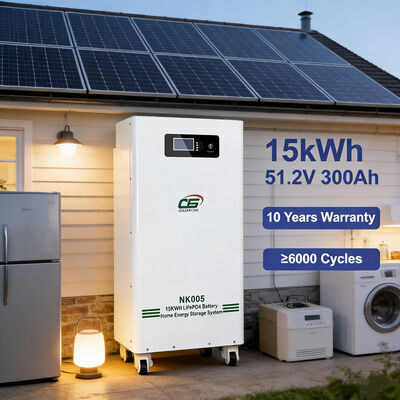 NK005 48V 51.2V 15kWh 300Ah Baterai Lifepo4 Baterai Lithium Sistem Penyimpanan Energi Rumah Tenaga Surya dengan BMS