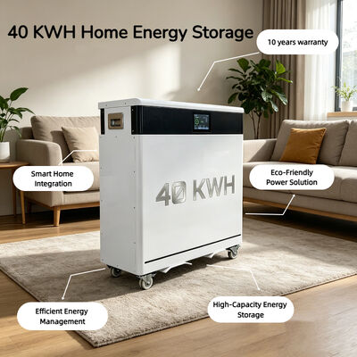 51.2 800Ah 15kwh 20kwh 30kwh 40kwh Grade a LiFePO4 Cell Baterai penyimpanan energi rumah Smart BMS terintegrasi dengan 6000+ Siklus mendalam