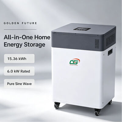 Inverter Surya Hibrida LiFePO4 All-in-One Grosir 6kW 51.2V 300Ah dengan Baterai Penyimpanan Energi untuk Daya Cadangan Rumah